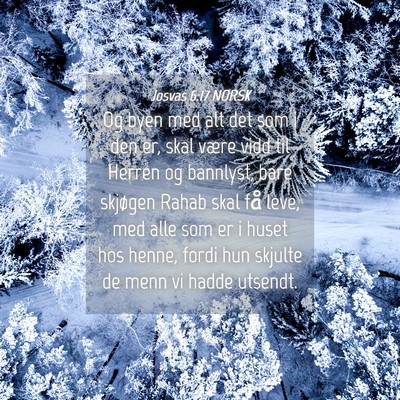 Picture 04 - Josvas 6:17 NORSK - Og byen med alt det som i den er, skal være vidd - Bible Verse Picture