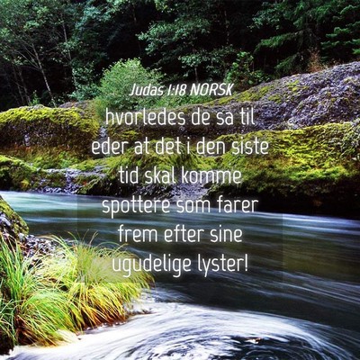 Picture 04 - Judas 1:18 NORSK - hvorledes de sa til eder at det i den siste tid - Bible Verse Picture