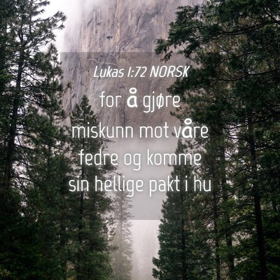 Picture 04 - Lukas 1:72 NORSK - for å gjøre miskunn mot våre fedre og komme - Bible Verse Picture