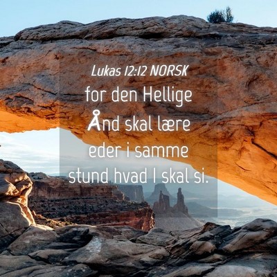 Picture 04 - Lukas 12:12 NORSK - for den Hellige Ånd skal lære eder i samme - Bible Verse Picture