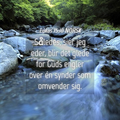 Picture 04 - Lukas 15:10 NORSK - Således, sier jeg eder, blir det glede for Guds - Bible Verse Picture