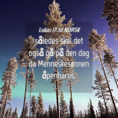 Picture 04 - Lukas 17:30 NORSK - således skal det også gå på den dag da - Bible Verse Picture
