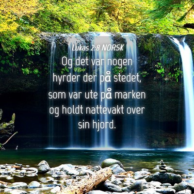 Picture 04 - Lukas 2:8 NORSK - Og det var nogen hyrder der på stedet, som var - Bible Verse Picture
