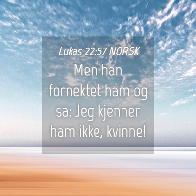Picture 04 - Lukas 22:57 NORSK - Men han fornektet ham og sa: Jeg kjenner ham - Bible Verse Picture