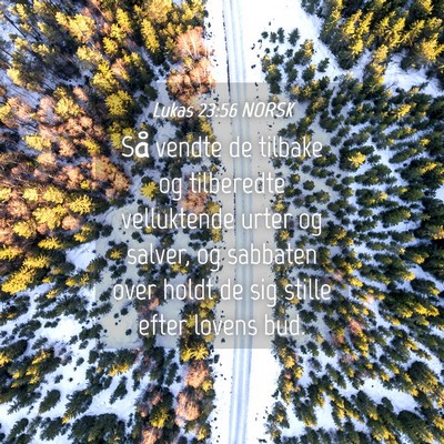 Picture 04 - Lukas 23:56 NORSK - Så vendte de tilbake og tilberedte velluktende - Bible Verse Picture