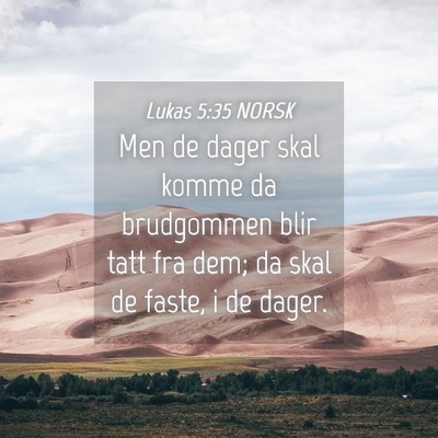 Picture 04 - Lukas 5:35 NORSK - Men de dager skal komme da brudgommen blir tatt - Bible Verse Picture