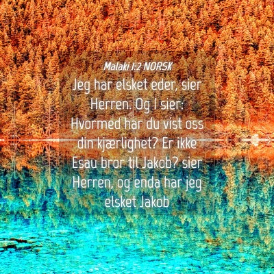 Picture 04 - Malaki 1:2 NORSK - Jeg har elsket eder, sier Herren. Og I sier: - Bible Verse Picture