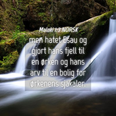 Picture 04 - Malaki 1:3 NORSK - men hatet Esau og gjort hans fjell til en ørken - Bible Verse Picture
