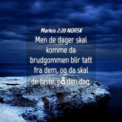 Picture 04 - Markus 2:20 NORSK - Men de dager skal komme da brudgommen blir tatt - Bible Verse Picture