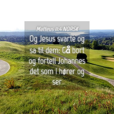 Picture 04 - Matteus 11:4 NORSK - Og Jesus svarte og sa til dem: Gå bort og - Bible Verse Picture