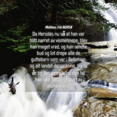 Picture 04 - Matteus 2:16 NORSK - Da Herodes nu så at han var blitt narret av - Bible Verse Picture