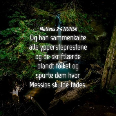 Picture 04 - Matteus 2:4 NORSK - Og han sammenkalte alle yppersteprestene og de - Bible Verse Picture