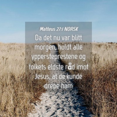 Picture 04 - Matteus 27:1 NORSK - Da det nu var blitt morgen, holdt alle - Bible Verse Picture