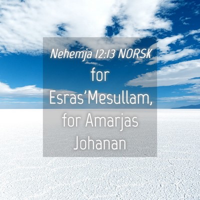 Picture 04 - Nehemja 12:13 NORSK - for Esras'Mesullam, for Amarjas - Bible Verse Picture