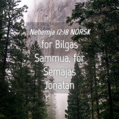 Picture 04 - Nehemja 12:18 NORSK - for Bilgas Sammua, for Semajas - Bible Verse Picture