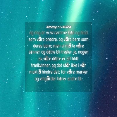 Picture 04 - Nehemja 5:5 NORSK - og dog er vi av samme kjød og blod som våre - Bible Verse Picture