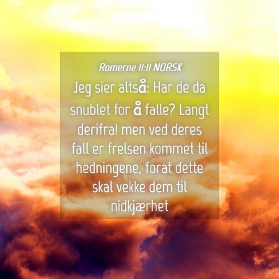 Picture 04 - Romerne 11:11 NORSK - Jeg sier altså: Har de da snublet for å falle? - Bible Verse Picture