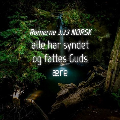 Picture 04 - Romerne 3:23 NORSK - alle har syndet og fattes Guds - Bible Verse Picture