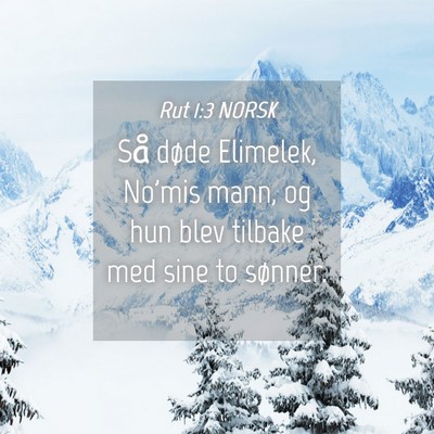 Picture 04 - Rut 1:3 NORSK - Så døde Elimelek, No'mis mann, og hun blev - Bible Verse Picture