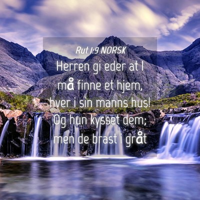 Picture 04 - Rut 1:9 NORSK - Herren gi eder at I må finne et hjem, hver i sin - Bible Verse Picture