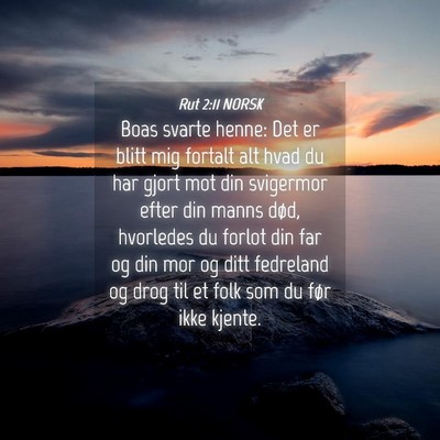 Picture 04 - Rut 2:11 NORSK - Boas svarte henne: Det er blitt mig fortalt alt - Bible Verse Picture