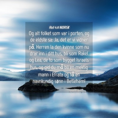 Picture 04 - Rut 4:11 NORSK - Og alt folket som var i porten, og de eldste sa: - Bible Verse Picture