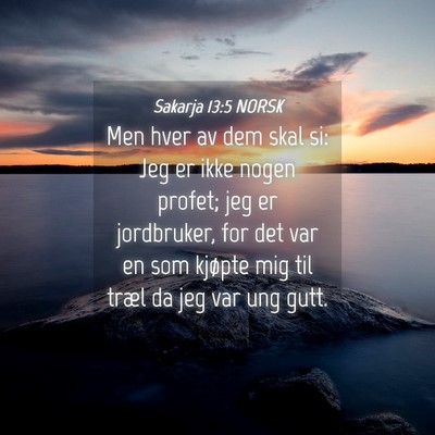 Picture 04 - Sakarja 13:5 NORSK - Men hver av dem skal si: Jeg er ikke nogen - Bible Verse Picture