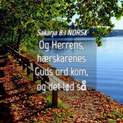 Picture 04 - Sakarja 8:1 NORSK - Og Herrens, hærskarenes Guds ord kom, og det - Bible Verse Picture