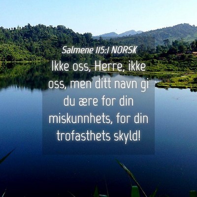 Picture 04 - Salmene 115:1 NORSK - Ikke oss, Herre, ikke oss, men ditt navn gi du - Bible Verse Picture