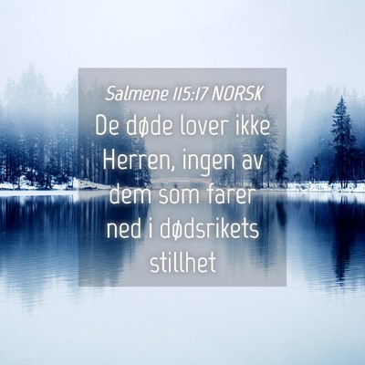 Picture 04 - Salmene 115:17 NORSK - De døde lover ikke Herren, ingen av dem som - Bible Verse Picture