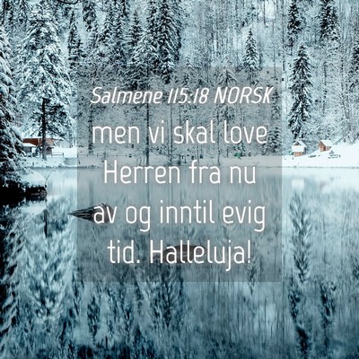Picture 04 - Salmene 115:18 NORSK - men vi skal love Herren fra nu av og inntil evig - Bible Verse Picture