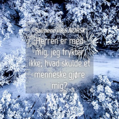 Picture 04 - Salmene 118:6 NORSK - Herren er med mig, jeg frykter ikke; hvad skulde - Bible Verse Picture