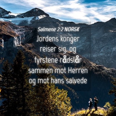 Picture 04 - Salmene 2:2 NORSK - Jordens konger reiser sig, og fyrstene rådslår - Bible Verse Picture