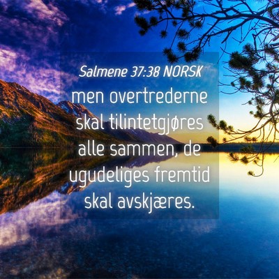 Picture 04 - Salmene 37:38 NORSK - men overtrederne skal tilintetgjøres alle - Bible Verse Picture