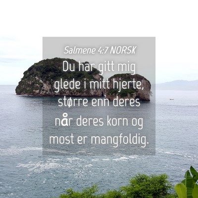 Picture 04 - Salmene 4:7 NORSK - Du har gitt mig glede i mitt hjerte, større enn - Bible Verse Picture