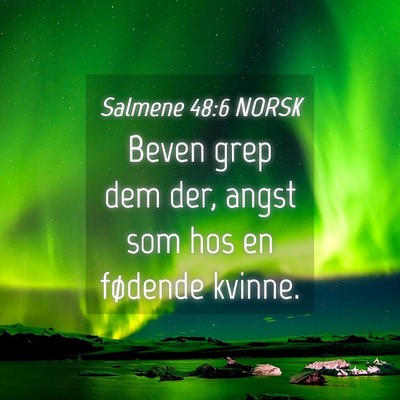 Picture 04 - Salmene 48:6 NORSK - Beven grep dem der, angst som hos en fødende - Bible Verse Picture