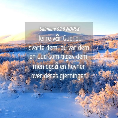 Picture 04 - Salmene 99:8 NORSK - Herre vår Gud, du svarte dem; du var dem en Gud - Bible Verse Picture