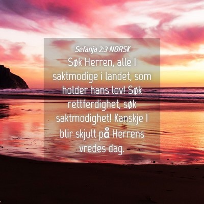 Picture 04 - Sefanja 2:3 NORSK - Søk Herren, alle I saktmodige i landet, som - Bible Verse Picture