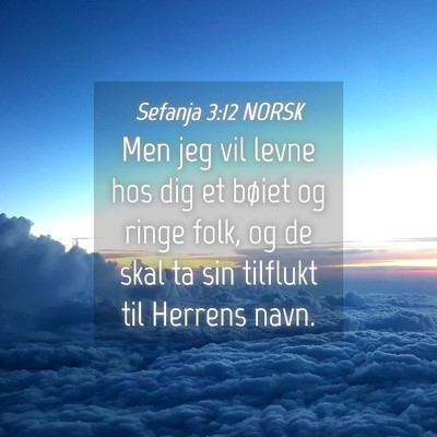 Picture 04 - Sefanja 3:12 NORSK - Men jeg vil levne hos dig et bøiet og ringe - Bible Verse Picture
