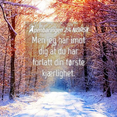 Picture 04 - Åpenbaringen 2:4 NORSK - Men jeg har imot dig at du har forlatt din - Bible Verse Picture