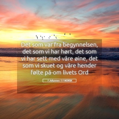 Picture 05 - 1 Johannes 1:1 NORSK - Det som var fra begynnelsen, det som vi har - Bible Verse Picture