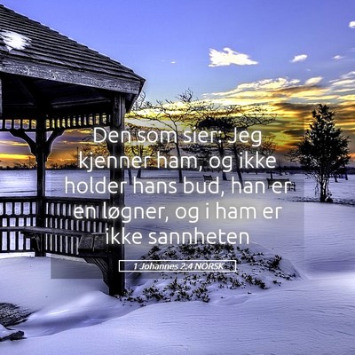 Picture 05 - 1 Johannes 2:4 NORSK - Den som sier: Jeg kjenner ham, og ikke holder - Bible Verse Picture