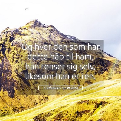 Picture 05 - 1 Johannes 3:3 NORSK - Og hver den som har dette håp til ham, han - Bible Verse Picture