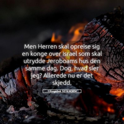 Picture 05 - 1 Kongebok 14:14 NORSK - Men Herren skal opreise sig en konge over Israel - Bible Verse Picture