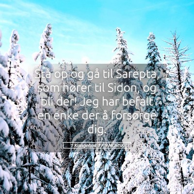 Picture 05 - 1 Kongebok 17:9 NORSK - Stå op og gå til Sarepta, som hører til Sidon, - Bible Verse Picture