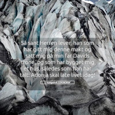 Picture 05 - 1 Kongebok 2:24 NORSK - Så sant Herren lever, han som har gitt mig denne - Bible Verse Picture
