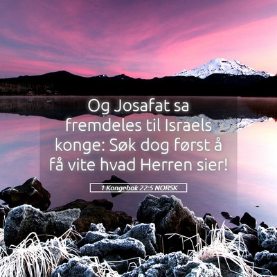Picture 05 - 1 Kongebok 22:5 NORSK - Og Josafat sa fremdeles til Israels konge: Søk - Bible Verse Picture