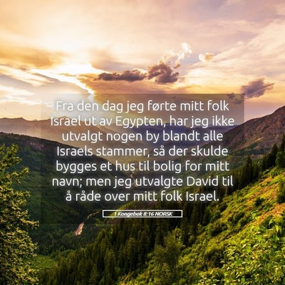 Picture 05 - 1 Kongebok 8:16 NORSK - Fra den dag jeg førte mitt folk Israel ut av - Bible Verse Picture