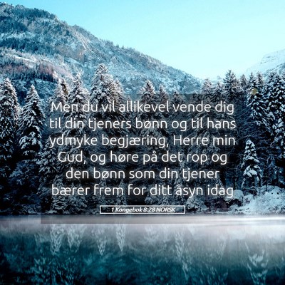 Picture 05 - 1 Kongebok 8:28 NORSK - Men du vil allikevel vende dig til din tjeners - Bible Verse Picture