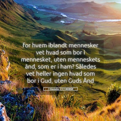 Picture 05 - 1 Korinter 2:11 NORSK - for hvem iblandt mennesker vet hvad som bor i - Bible Verse Picture